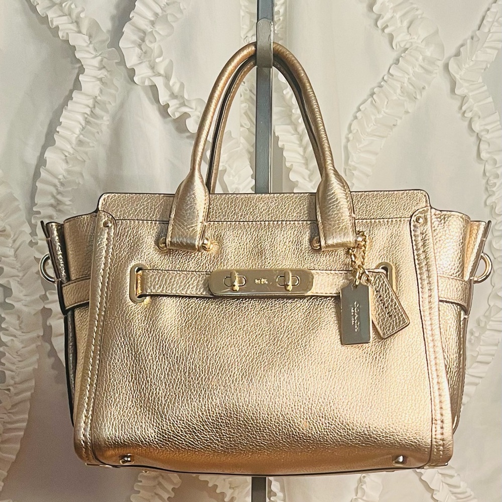 Coach Metallic Bronze Satchel
